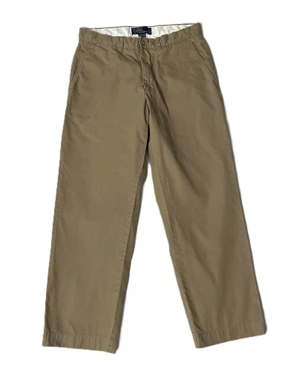 Polo Ralph Lauren Preston Pant Mens 32x30 Khaki Tan 100% Cotton Chino Trousers